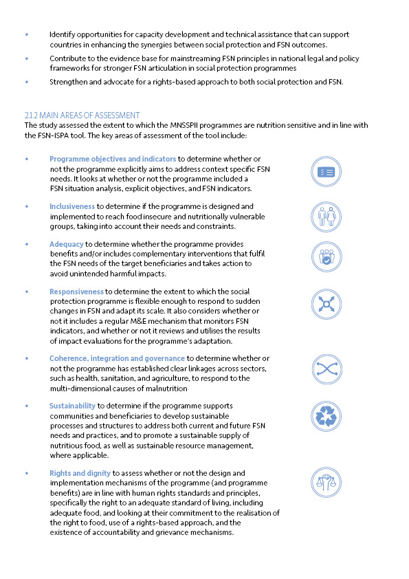 Sample of report, symbols created to guide reader through the reports